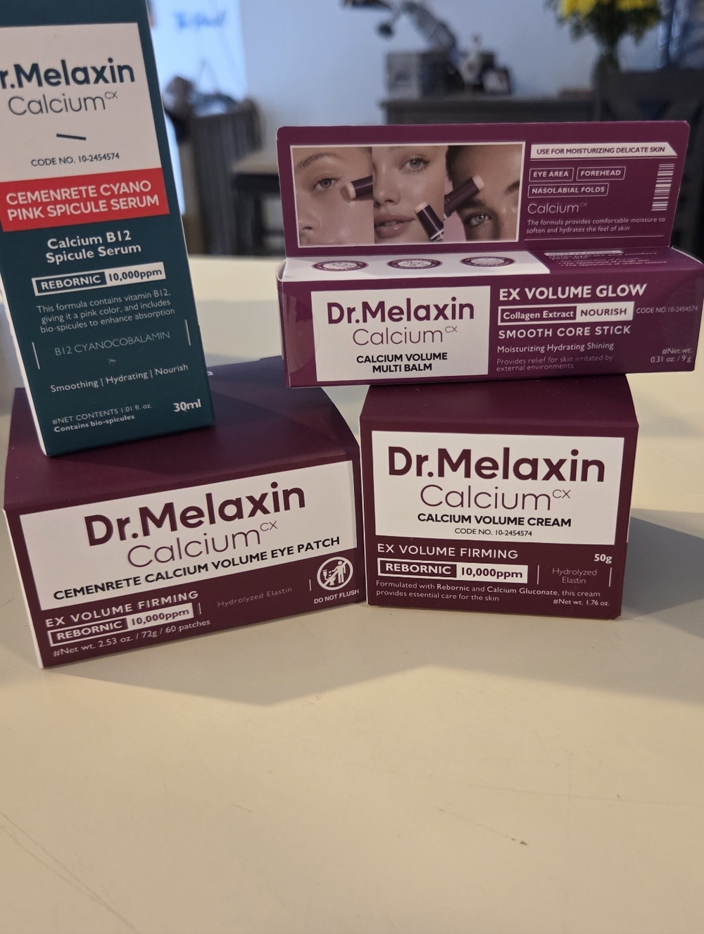 Dr. Melaxin Calcium EX Volume Skincare Set - Plum & White